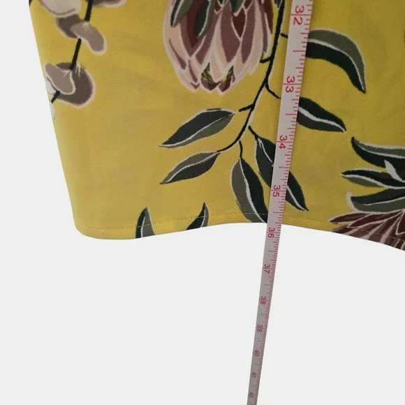 LOFT Boatneck Floral Shift Dress Yellow 10 Cottagecore Spring Garden Brunch NWT - Picture 8 of 12
